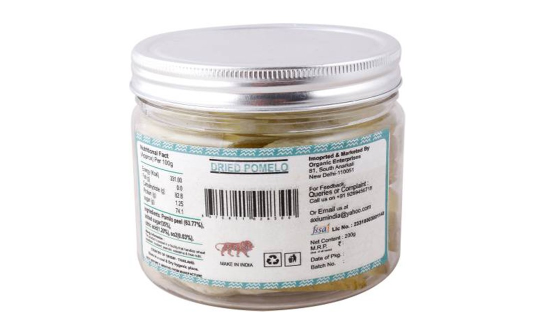 Axium Dried Pomelo    Glass Jar  200 grams